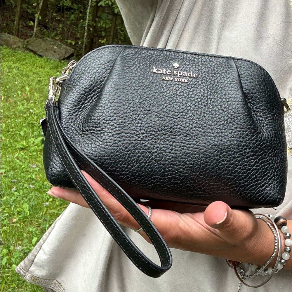 Authentic KATE SPADE Pebbled leather zip top Satchel/Wristel/crosby - Picture 13 of 15